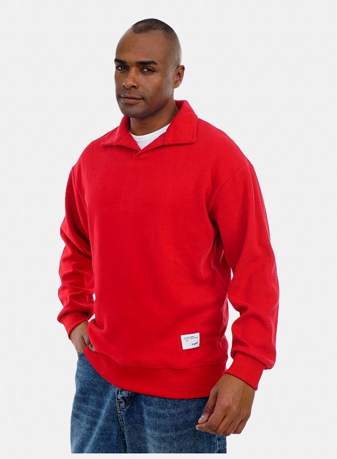 FIRE WOOD FireWood Cashmere Knit Pullover Sweater long sleeve For Men - Red - Image 3
